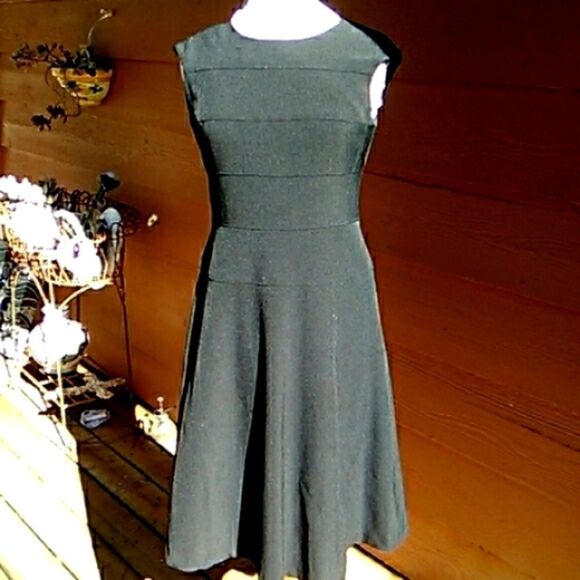 Jones New York Fit and Flare BLACK Dress - Picture 1 of 14